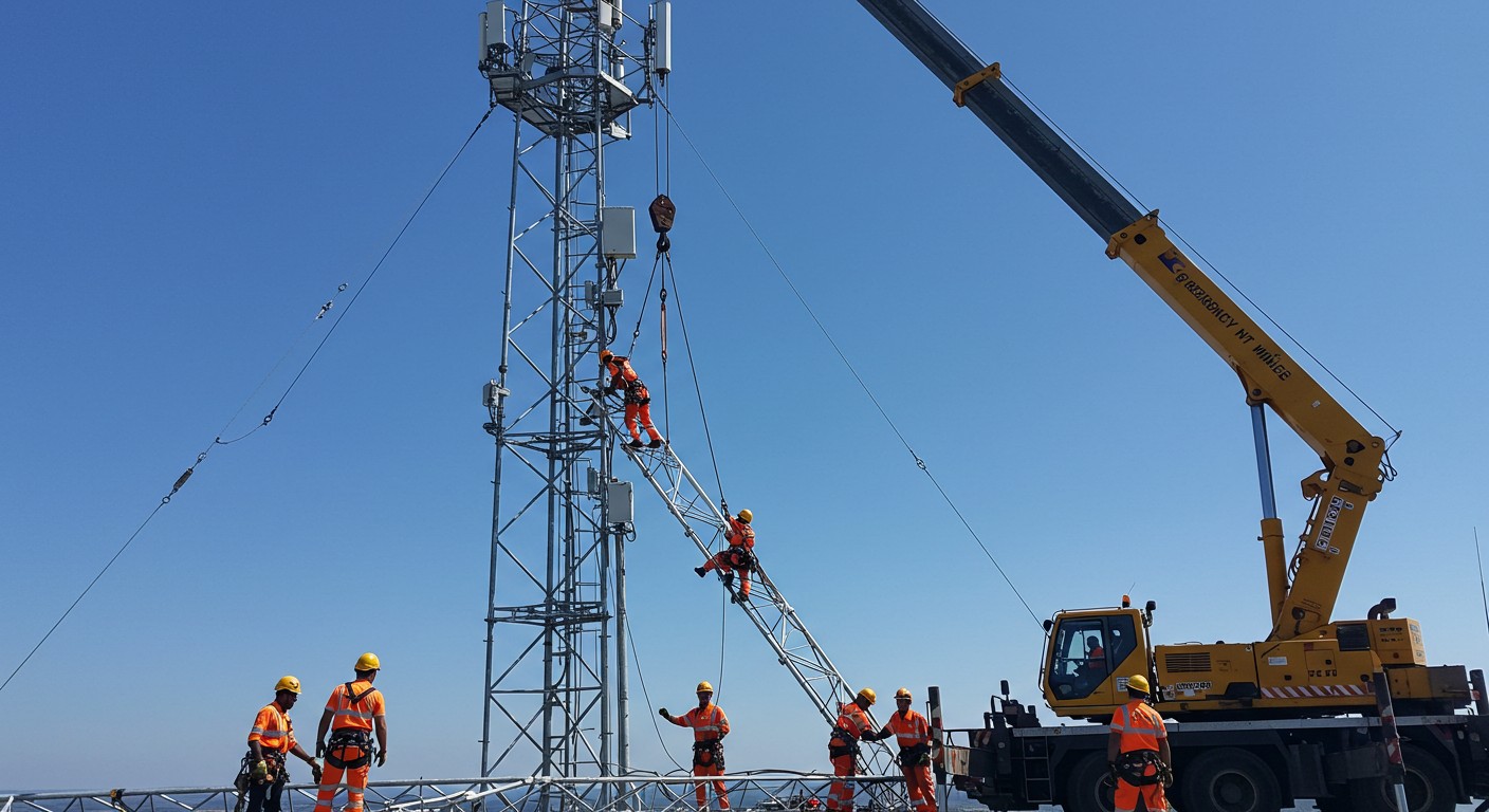 Демонтаж мачтовой аварийной вышки