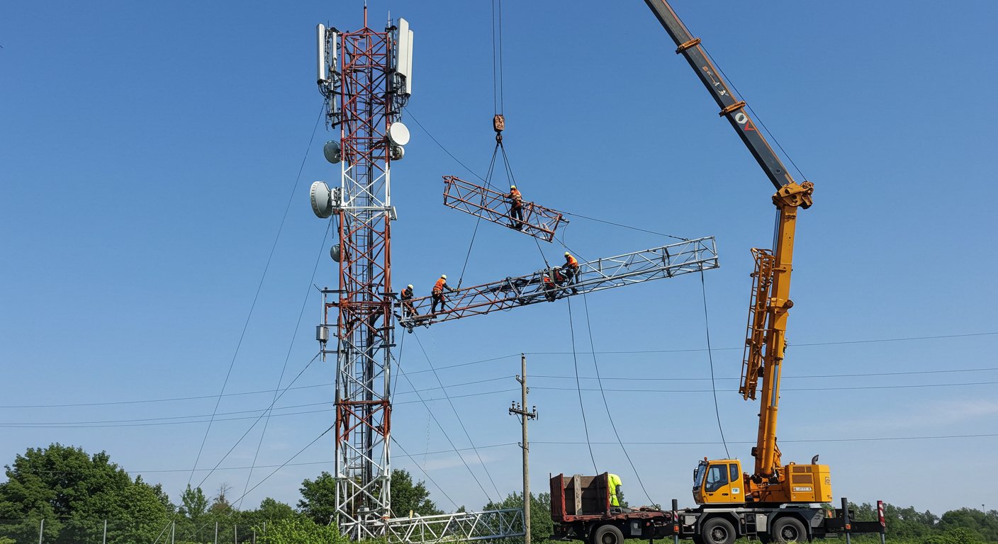 Демонтаж башенных вышек телекоммуникационной отрасли