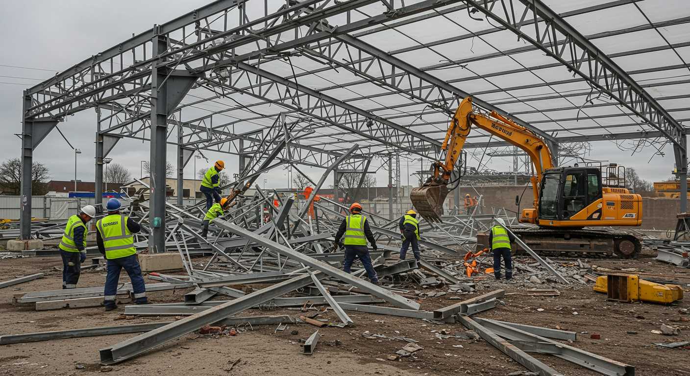 Демонтаж металлоконструкций каркасных павильонов
