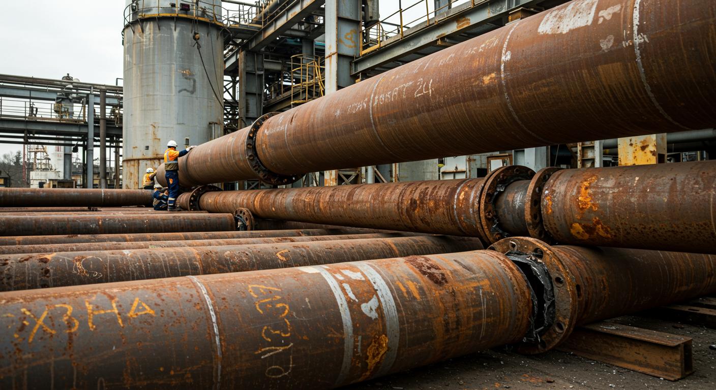 Демонтаж труб с коррозией в промышленности