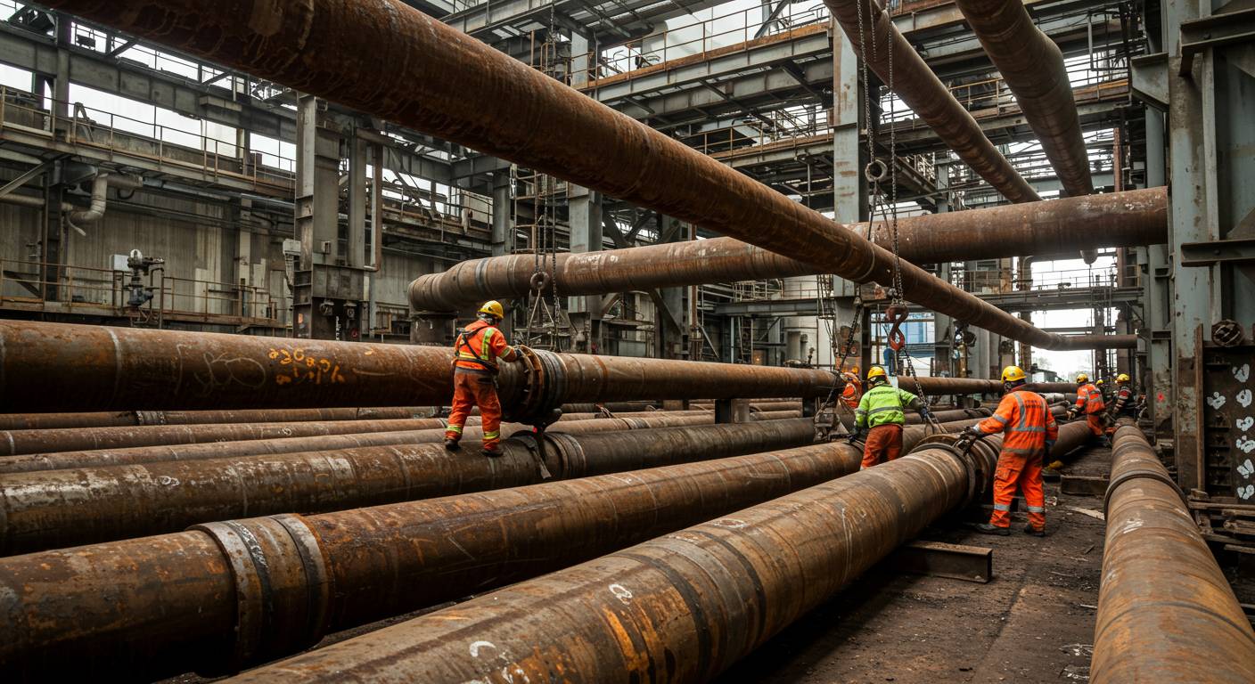 Демонтаж коррозийных труб в промышленности