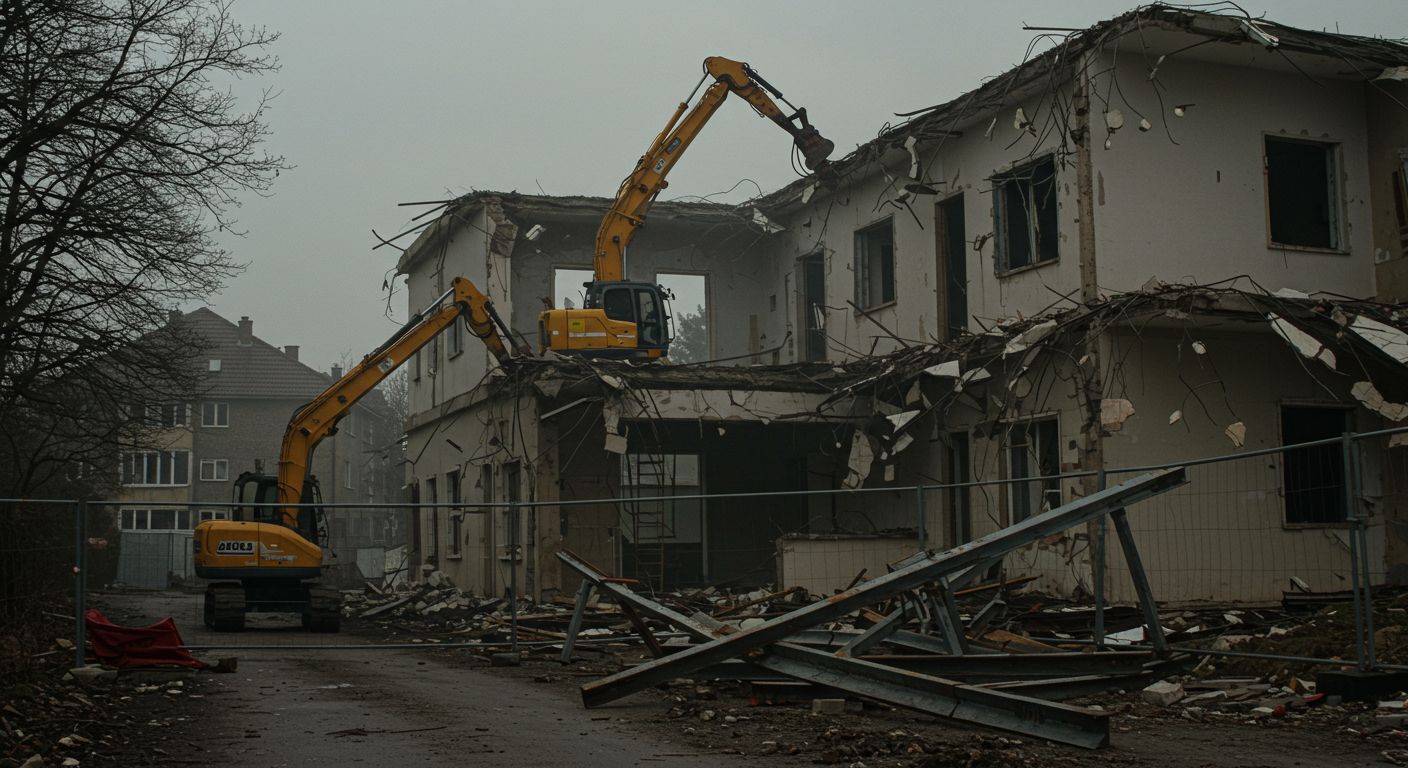 Демонтаж панельного жилого здания