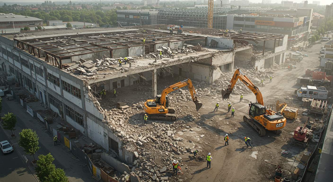 Демонтаж складов высокой надежности для торговых комплексов