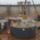 Демонтаж композитных резервуаров для химического производства