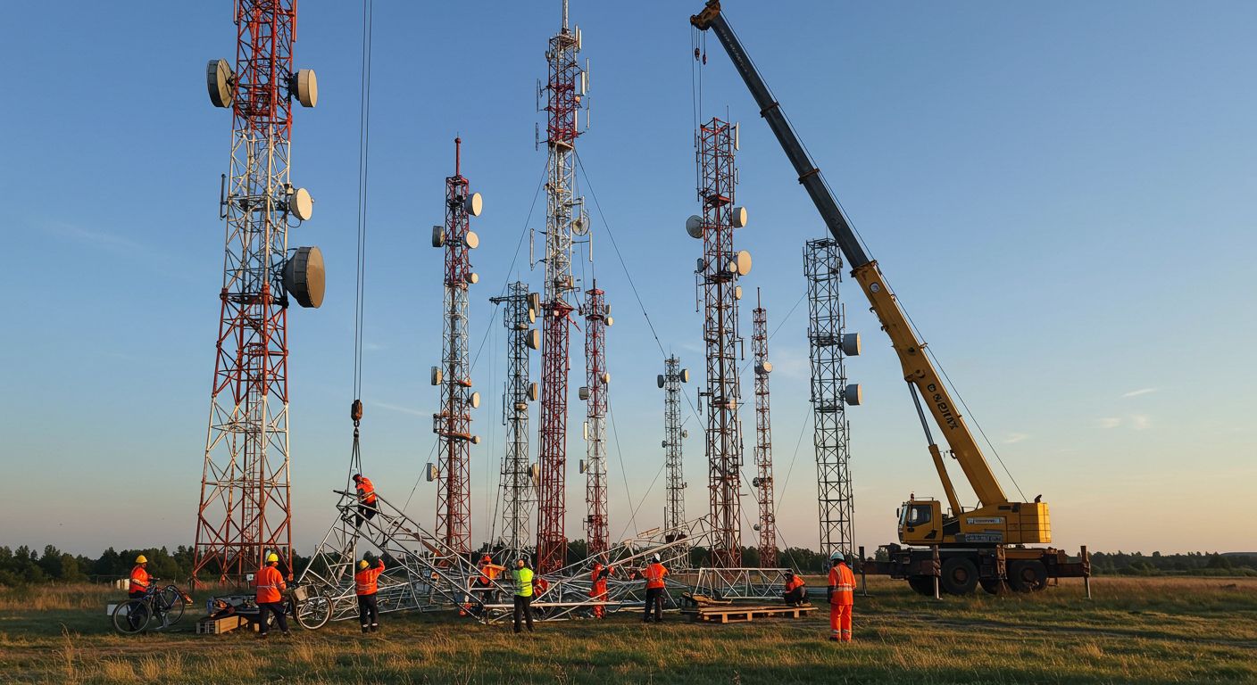 Демонтаж башенных вышек радиовещательной отрасли