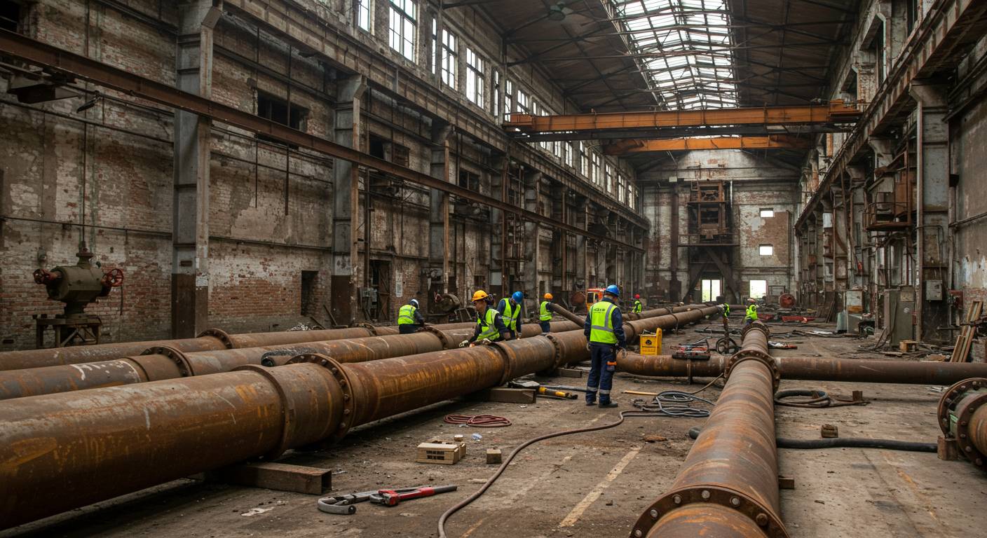 Демонтаж водопроводных труб