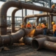 Демонтаж металлических труб для водоснабжения