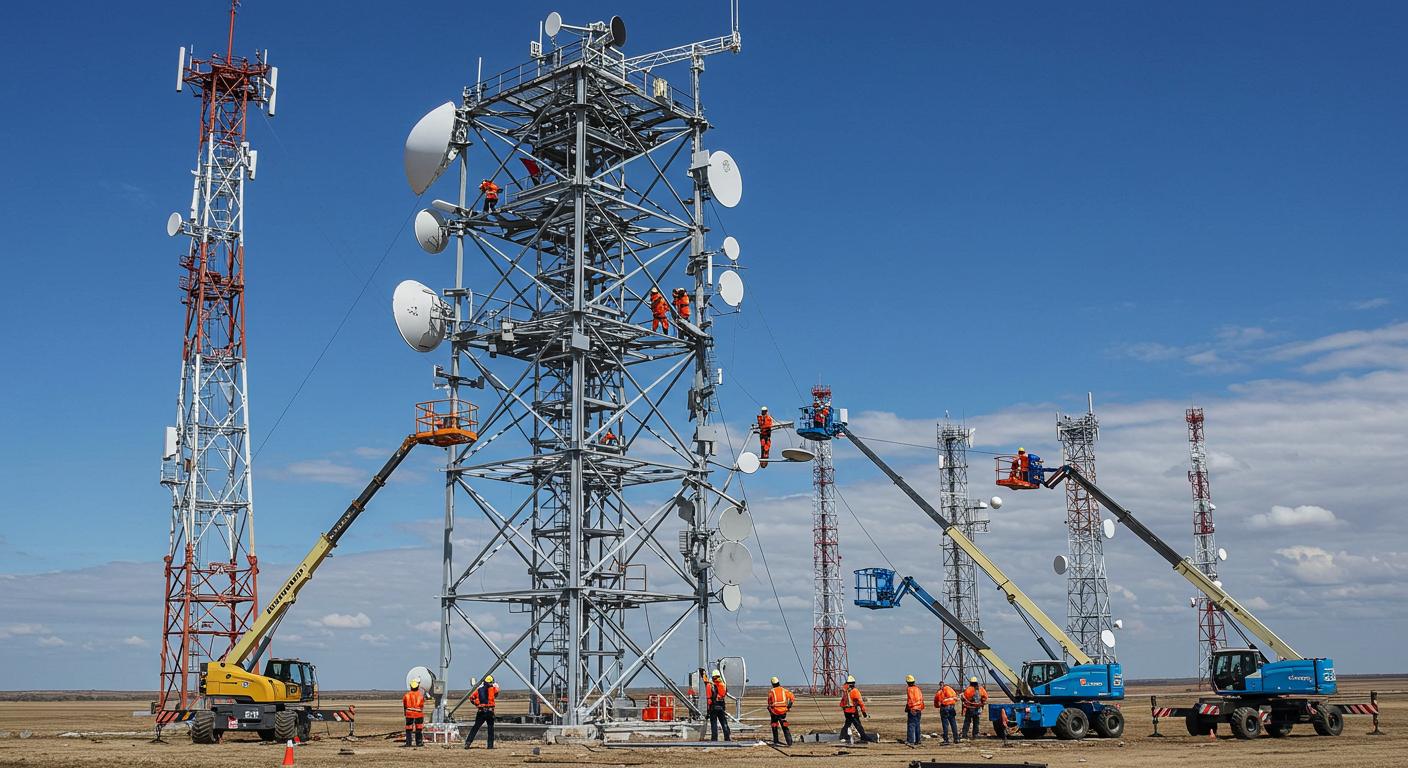 Демонтаж секционной метеорологической вышки