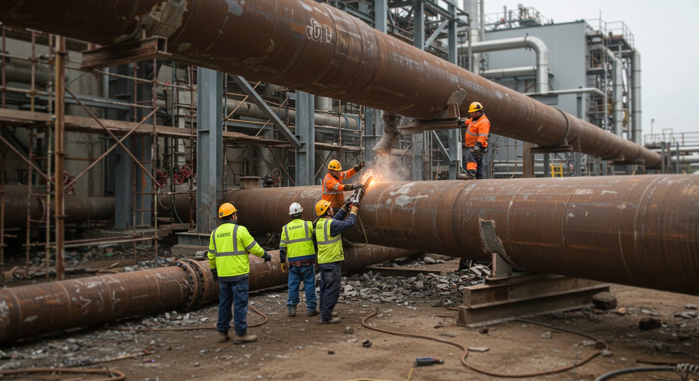 Демонтаж труб газоснабжения