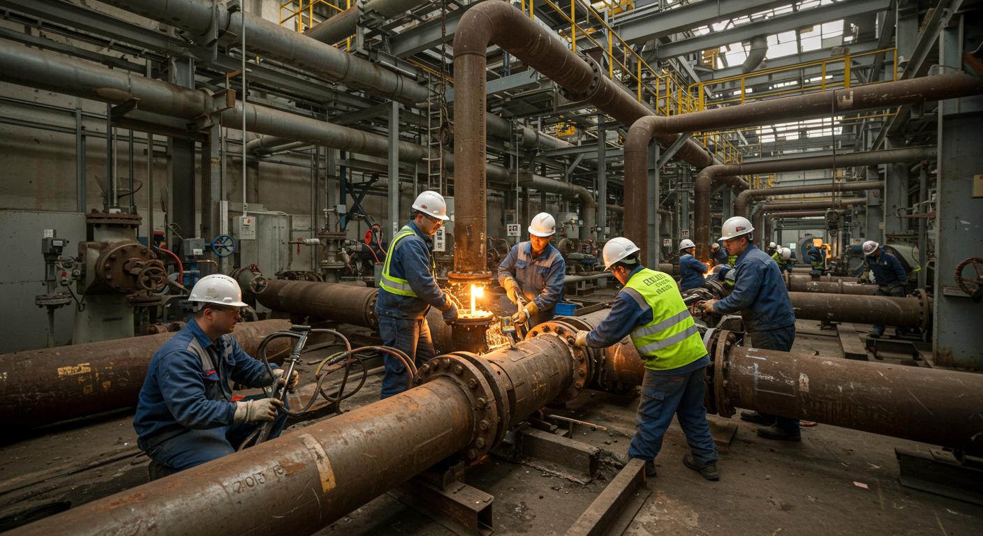 Демонтаж труб газоснабжения