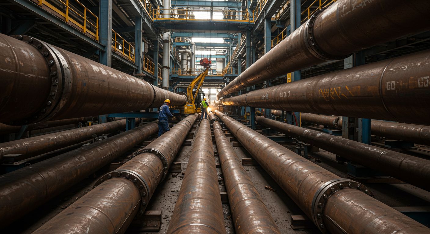 Демонтаж труб промышленных комплексов