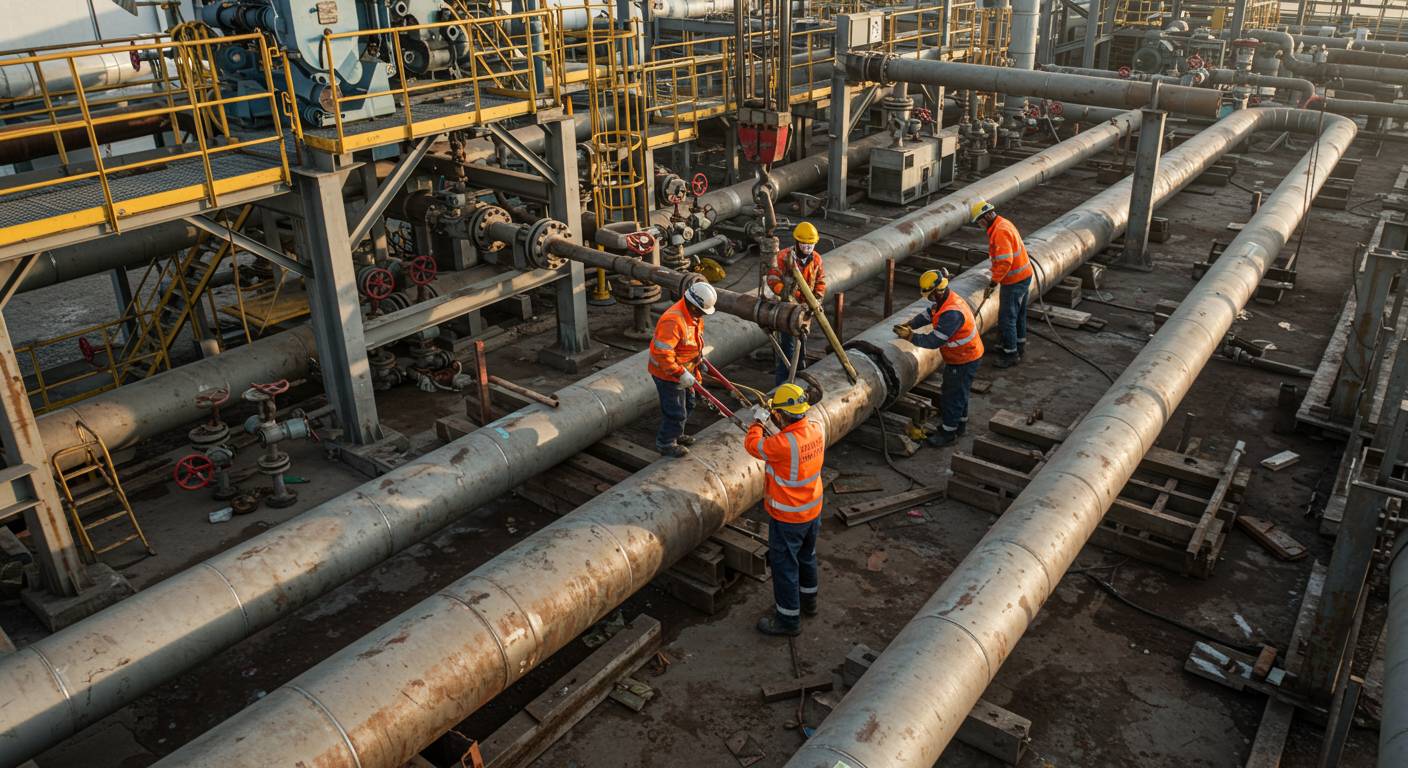 Демонтаж труб газоснабжения на промышленных объектах
