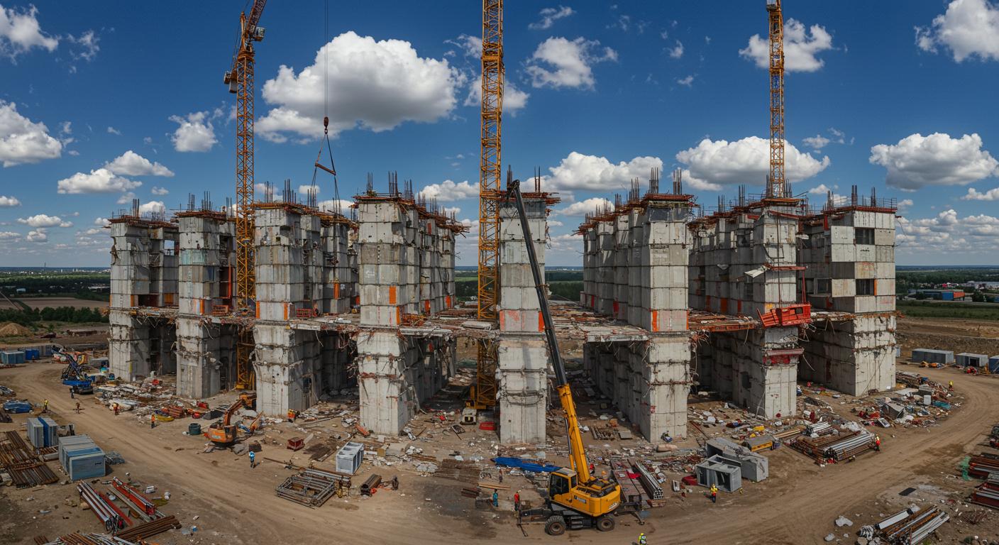 Демонтаж секционных вышек