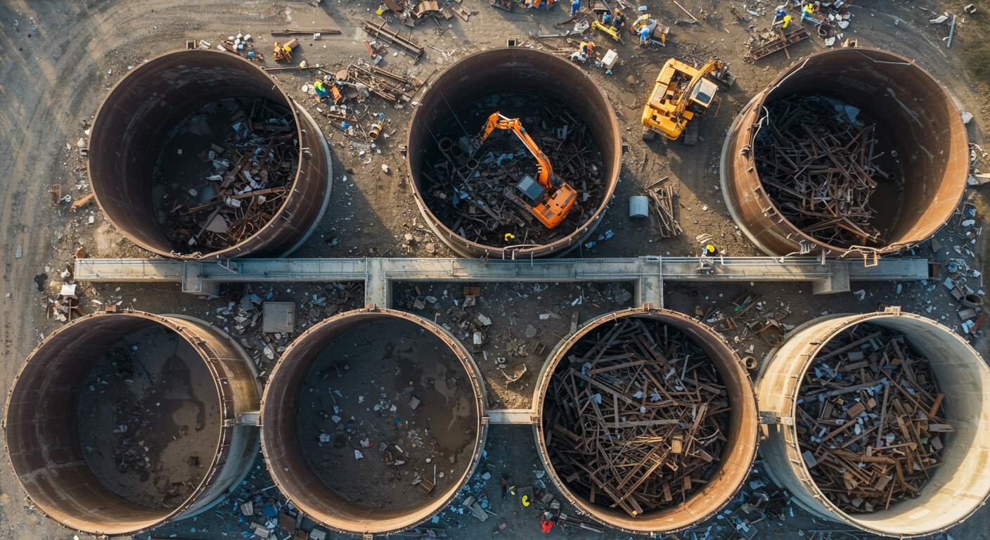 Демонтаж стальных резервуаров для водоснабжения и водоотведения