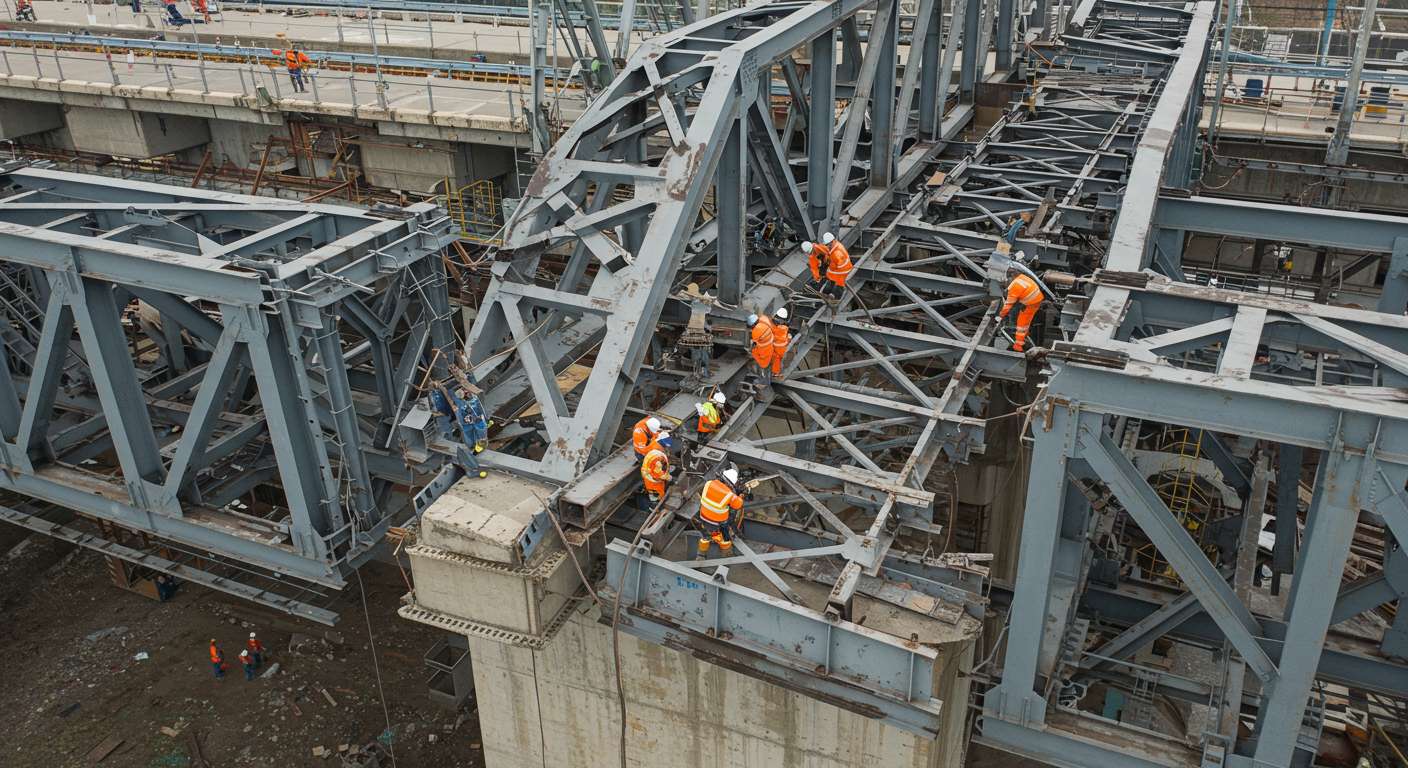 Демонтаж металлоконструкций ограждающего типа мостовых сооружений
