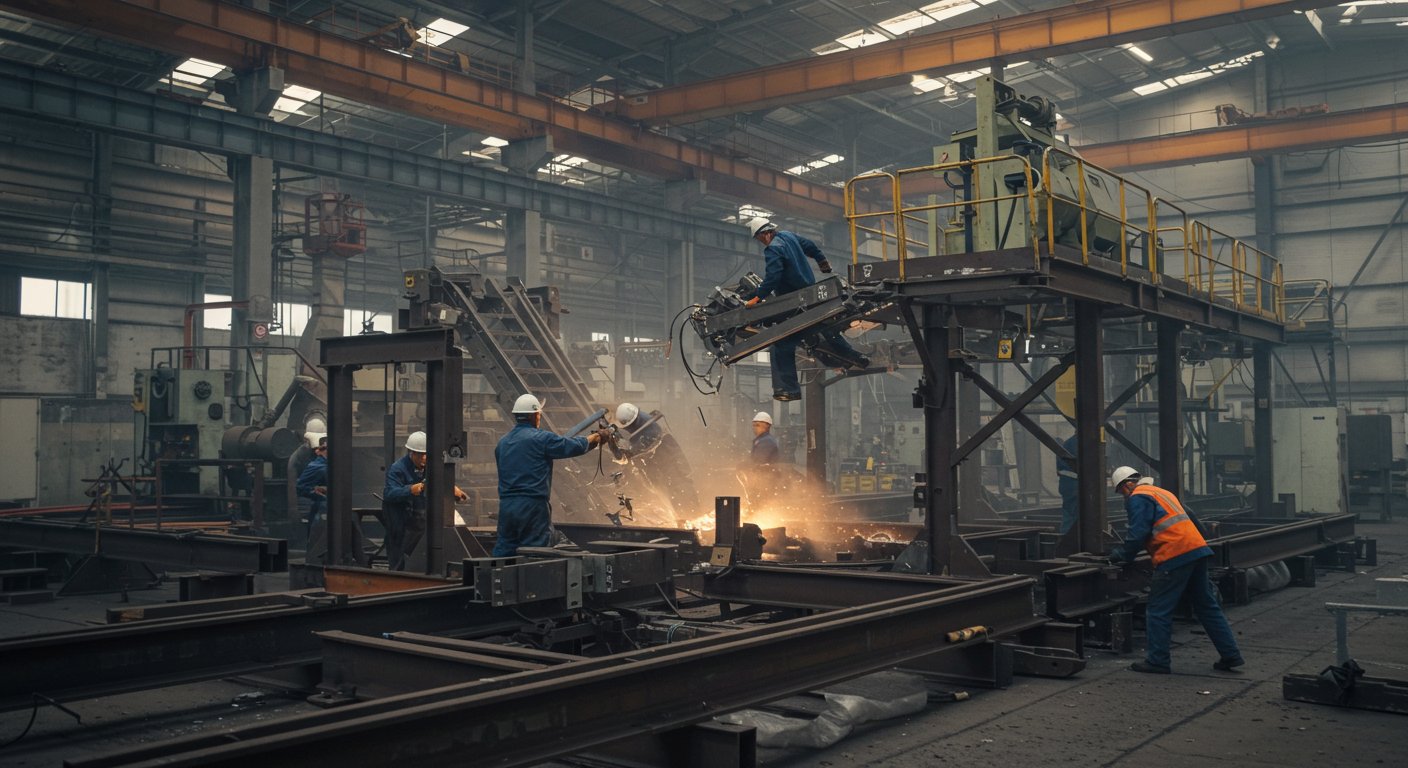 Демонтаж металлоконструкций технологической производственной линии