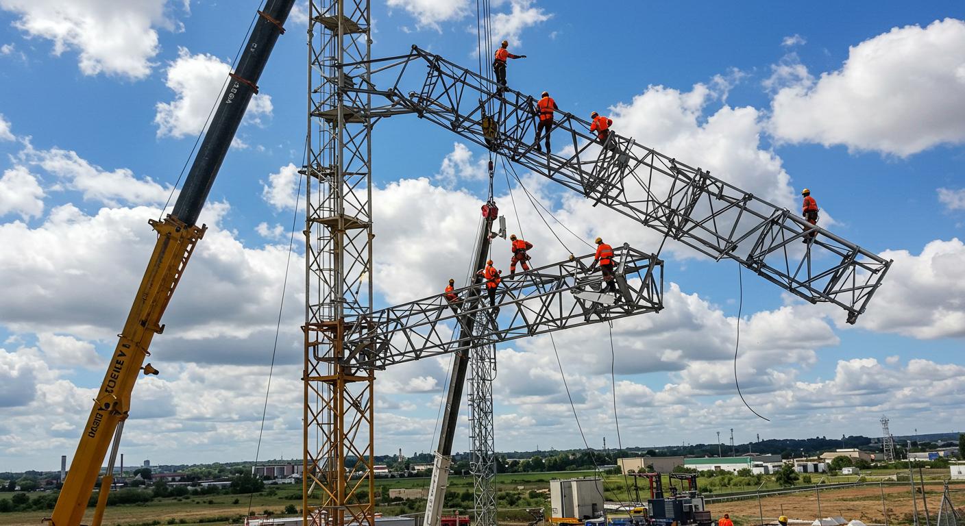 Демонтаж тяжелой вышки