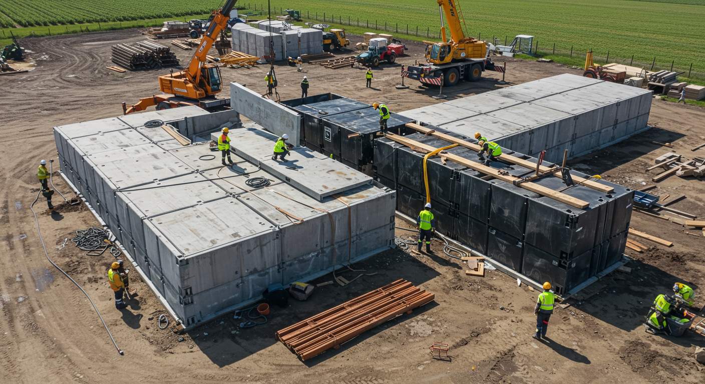 Демонтаж резервуаров модульной конструкции для агропромышленности