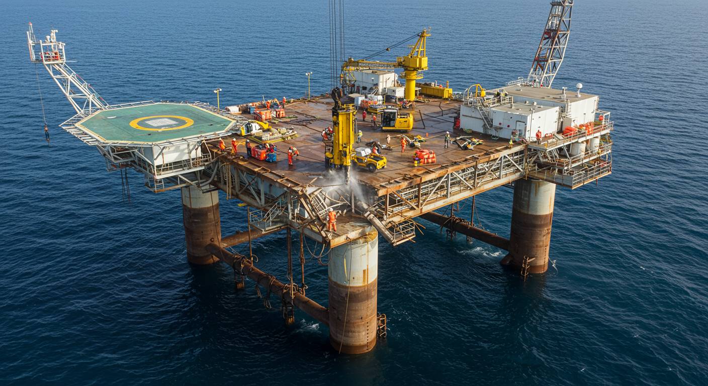 Демонтаж металлоконструкций на нефтегазовом объекте
