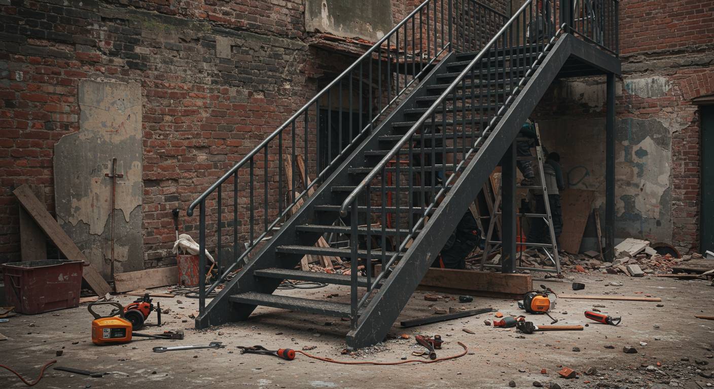 Демонтаж металлических лестниц