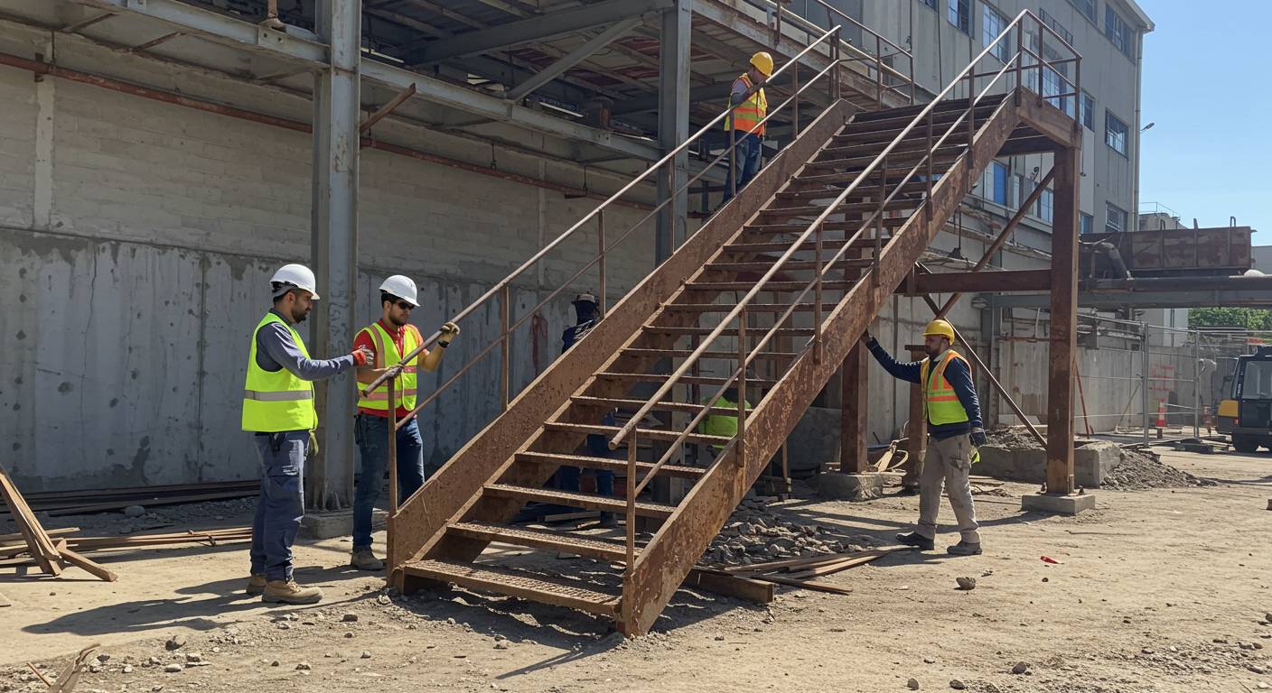 Демонтаж металлической лестницы Демонтаж металлической лестницы