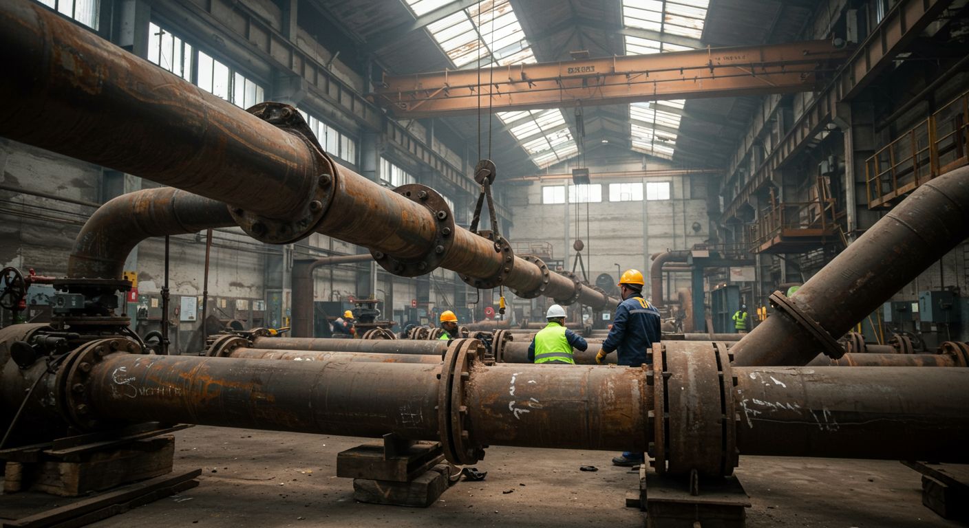 Демонтаж изношенных труб