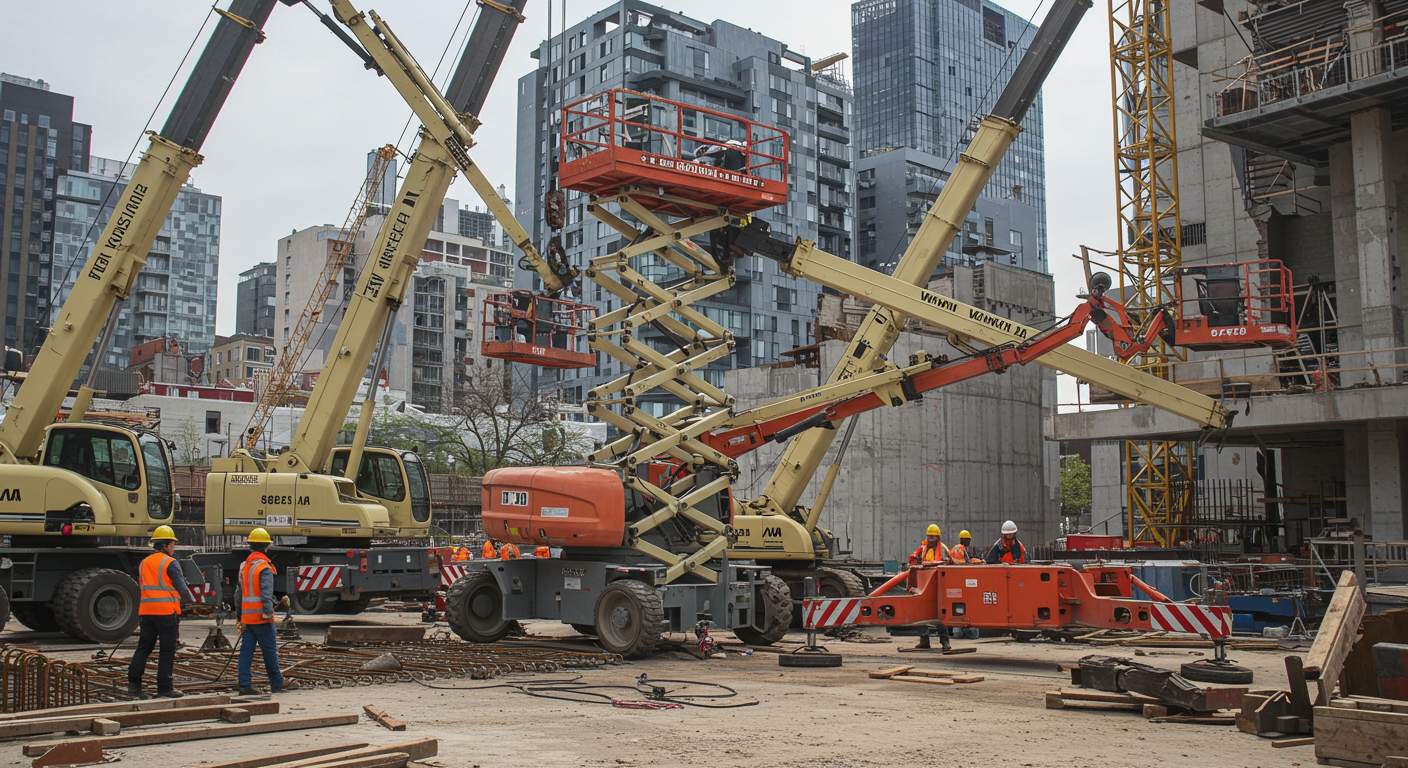 Демонтаж строительных кранов и подъемников