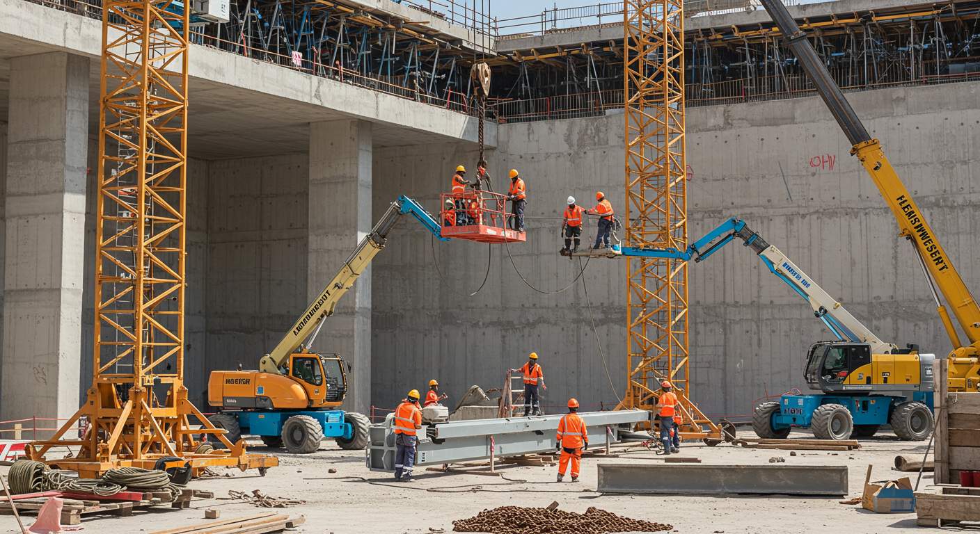 Демонтаж строительного крана Демонтаж строительного крана