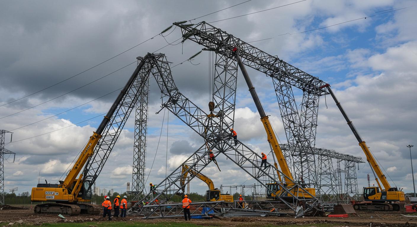 Демонтаж металлоконструкций линий электропередачи