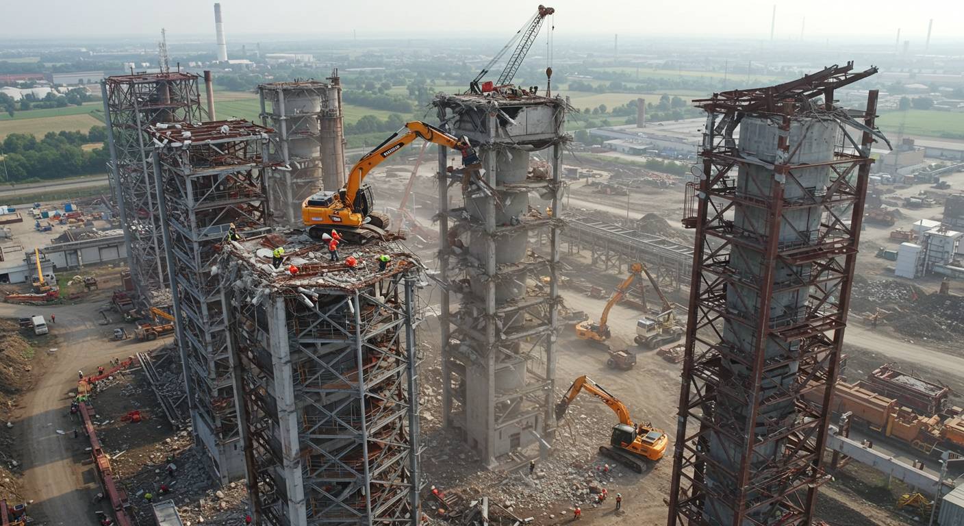 Демонтаж вышек промышленной отрасли