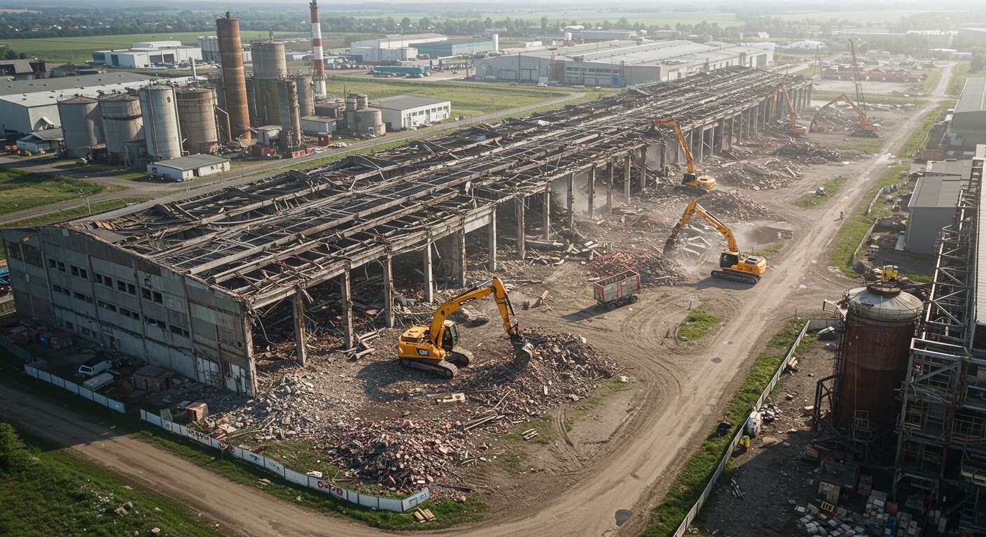 Демонтаж складов химического производства для логистических зон