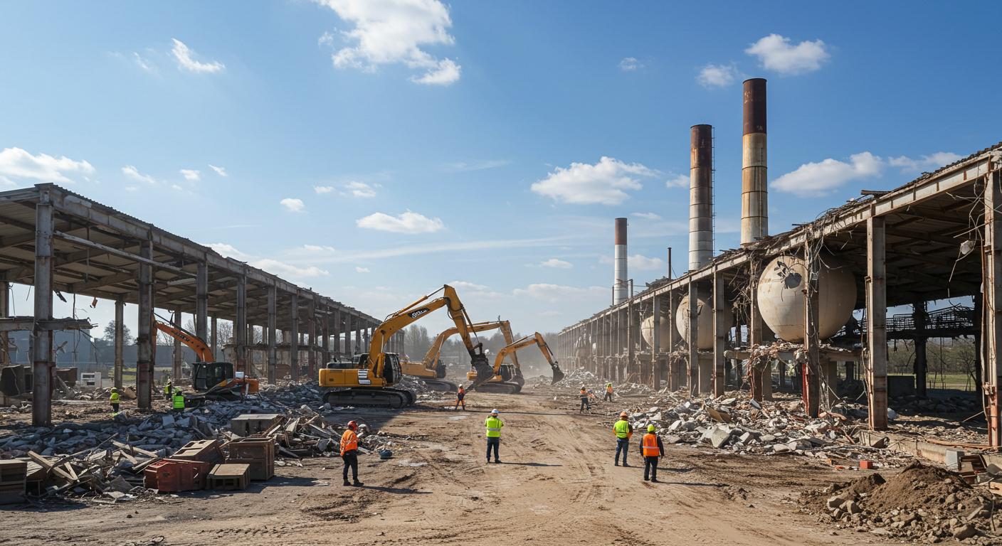 Демонтаж складов химического производства для логистических зон