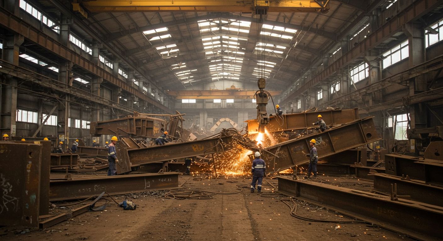 Демонтаж металлоконструкций складского помещения