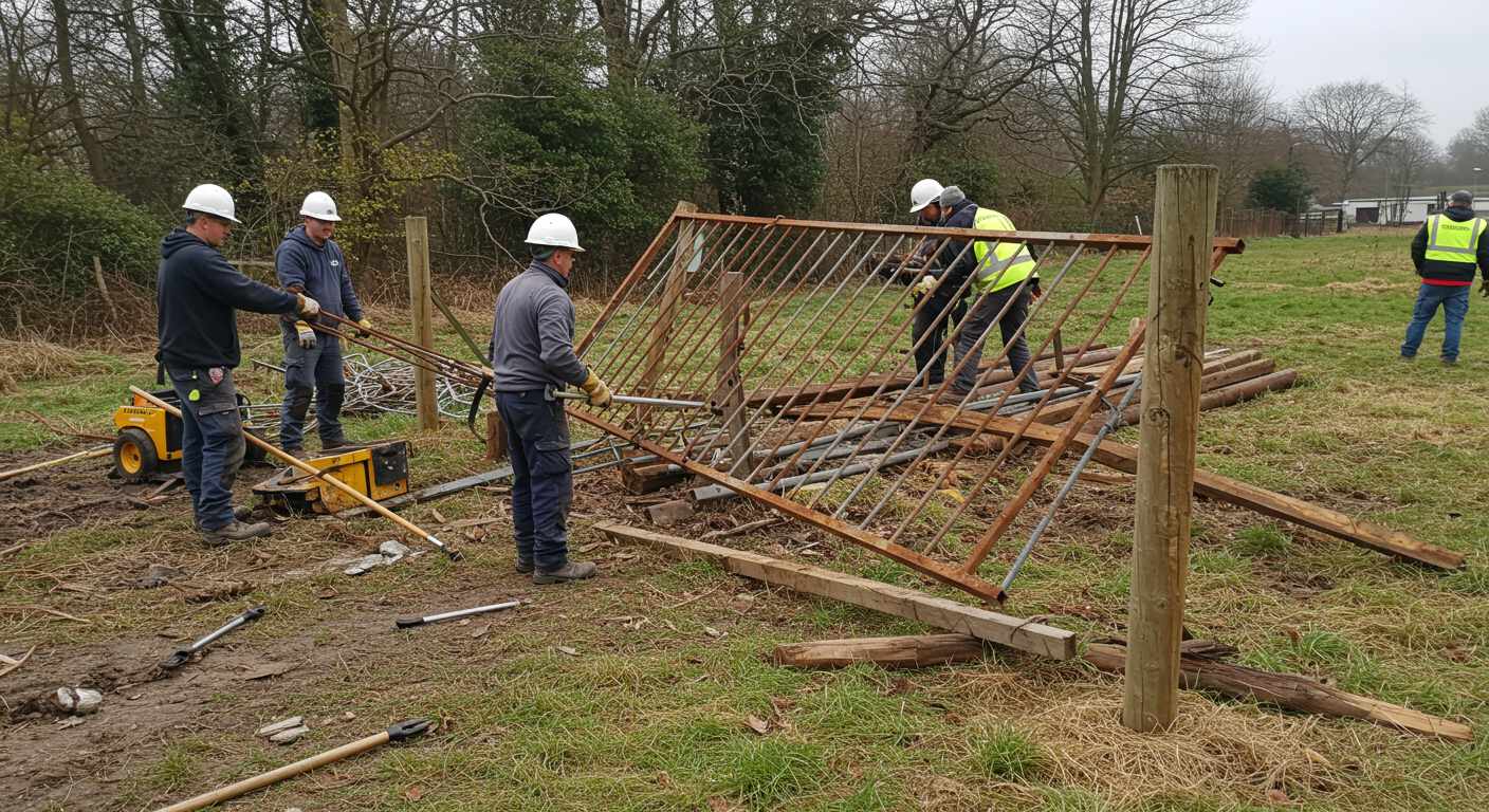Разборка металлического ограждения Разборка металлического ограждения
