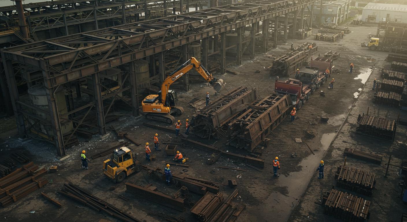 Демонтаж складов металлургического производства для транспортных площадок