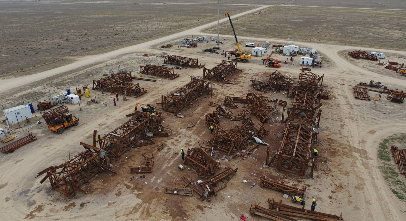 Демонтаж металлоконструкций в нефтегазовой отрасли насосных станций